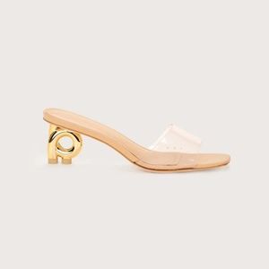 Cult Gaia Gold and Tan Sandals